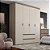 Guarda Roupa Nobre Rustic com Off White 4 Portas - Imagem 1