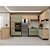 Cozinha Domus 11 Peças Carvalho com Verde 100% MDF - Imagem 1