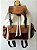 Mochila Americana OFF COM CARAMELO E MADEIRA - Imagem 1