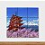 Painel Decorativo Fuji com Sakuras - Quadrado - Imagem 3