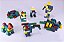 BLOCOS DE ENCAIXE CORES SORTIDAS - TOTAL 12 PACOTES COM 200 PEÇAS CADA - Imagem 1
