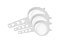 KIT PENEIRAS PLASTILOVERS PREMIUM BRANCA COM 9, 11 e 15 cm - 42 KITS - Imagem 1