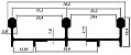 Perfil de Alumínio Trilho Inferior Triplo Sistema Deslizante p/ Vidro Temperado - Várias cores - Barra com 6mts (Cód. BX-066) - Imagem 1