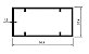Tubo Retangular - Régua Frisada Extra 1" X 2" X 1,5Mm Várias Cores Barra Com 6Mts - Imagem 1