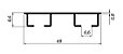 Perfil De Alumínio Trilho Suiço Deslizante Duplo (Light) P/ Cortina No Branco Ou Natural Barra Com 6,05Mts - Imagem 1