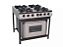 Fogão Industrial Profissional Modelo Bravo 4 Bocas com Forno BR4BFBR - Imagem 1