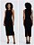 Vestido Midi Preto em Malha Canelada - Imagem 5