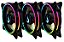 Kit Cooler Gamer Para Gabinete 3 Fans Rise Mode Laser 5v - Imagem 2
