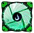 Cooler Fan Gamer Led Verde 120mm Gabinete Rise Mode Wind W1 - Imagem 1