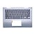 Carcaça Base Superior Com Teclado Retro Iluminado Para Notebook Dell Inspiron 5482 Cinza Azulado Escovado - Imagem 1