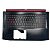 Carcaça Base Superior Teclado RetroIluminado Pt-Br Notebook Acer Nitro AN515-51 52 53 41 42 Ap211000610 Preto e Vermelho - Imagem 1