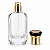 Frasco Vidro Para Perfume Horus Transparente Válvula Dourada e Tampa Dourada Com Preto - Imagem 2
