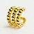 Piercing Fake Triplo Esferas Banhado A Ouro - Imagem 5