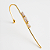 Piercing Transversal Com 3 Zircônias Retangulares Banhado A Ouro - Imagem 1
