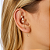 Piercing Transversal Com 3 Zircônias Retangulares Banhado A Ouro - Imagem 4
