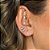 Piercing Transversal Com 3 Zircônias Retangulares Banhado A Ouro - Imagem 2