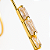 Piercing Transversal Com 3 Zircônias Retangulares Banhado A Ouro - Imagem 3