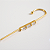 Piercing Transversal Com 3 Zircônias Retangulares Banhado A Ouro - Imagem 5