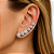 Piercing de Orelha Direita Com Gotas em Zircônia Banhado A Ouro - Imagem 2