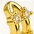 Piercing Fake Dois Filetes com Zircônia Banhado A Ouro - Imagem 3