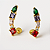 Brinco Ear Cuff Formas Zircônias Color Clara Banhado A Ouro - Imagem 1