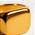 Anel Quadrado Grande Banhado A Ouro - Imagem 3