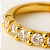 Piercing Fake Delicado Com Microzircônias Cristal Banhado A Ouro - Imagem 3