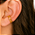 Piercing Fake Com Design De Bolinhas Vazadas Banhado A Ouro - Imagem 2