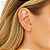 Piercing Fake Delicado Com Microzircônias Coloridas Banhado A Ouro - Imagem 2