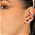 Brinco Ear Cuff Com Ametista, Esmeralda e Citrino Banhado A Ouro - Imagem 2