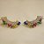 Brinco Ear Cuff de Zircônias Coloridas Banhado A Ouro - Imagem 1