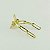 Brinco Ear Cuff Elos Retangulares Ouro - Imagem 3