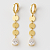 Brinco Argola Chapinha e Gota Banhado A Ouro - Imagem 1