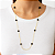 Colar Cristais Negros Longo Banhado A Ouro - Imagem 2