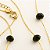 Colar Cristais Negros Longo Banhado A Ouro - Imagem 3