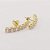 Brinco Ear Hook Zircônia Cristal Ouro - Imagem 4