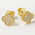 Brinco Flor Cravejado Banhado A Ouro - Imagem 3