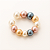 Piercing Fake Pérolas Color Banhado A Ouro - Imagem 1