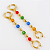 Brinco Argola Cristais Coloridos Com Piercing Banhado A Ouro - Imagem 1