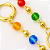 Brinco Argola Cristais Coloridos Com Piercing Banhado A Ouro - Imagem 3