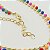 Colar Choker com Bolinhas Coloridas Ouro - Imagem 5