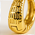Brinco Argola Textura Riscadinha Banhado A Ouro - Imagem 3