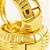 Brinco Argola Textura Riscadinha Banhado A Ouro - Imagem 5
