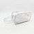 Necessaire Estojo Transparente PVC com Alça de Mão - Friso e Zíper BrancoNecessaire Estojo Transparente PVC com Alça de Mão - Friso e Zíper Branco - Imagem 2