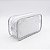 Necessaire Estojo Transparente PVC com Alça de Mão - Friso e Zíper BrancoNecessaire Estojo Transparente PVC com Alça de Mão - Friso e Zíper Branco - Imagem 1