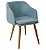 Poltrona Decorativa Anatômica para Escritório ANM 8011 Azul, Rosa e Cinza - Imagem 1