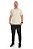 CAMISETA CORTE LASER BOLSO BEGE CLARO - Imagem 4