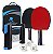 Kit Completo Tenis Mesa Ping Pong - 2 Raquetes Classica ITTF +  Rede Retrátil + Capa + 3 Bolas - Imagem 1