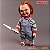 Child's Play Sneering Chucky  Talking Doll - ReRun- Mezco Mega Scale - Imagem 1