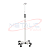 MT 387 - Luminária flexível altura regulável 4 pés pintada com rodas - Imagem 1